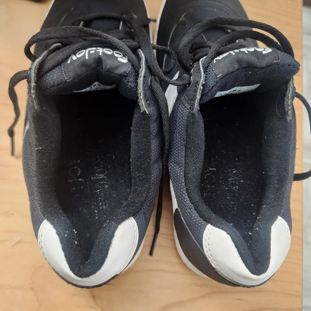 Footjoy Mens Greenjoy Spikeless Golf Shoes Black White 45382 Sz 7M‎ EUC